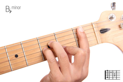 b flat guitar chord easy